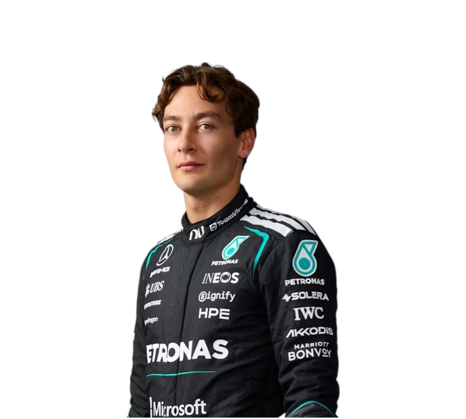 Shop George Russell & Mercedes-AMG Petronas Formula One Team Racing Suits  George Russell Mercedes Racing Suits | Shop by Team & Drivers  Mercedes F1 Suits – George Russell Collection  Shop George Russell F1 Racing Suits | Mercedes Team Gear