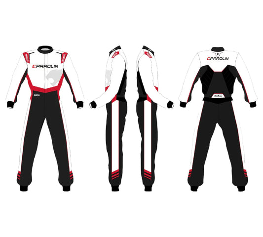 Sparco Parolin Kart Racing Suit Sublimation Printed Performance Gear